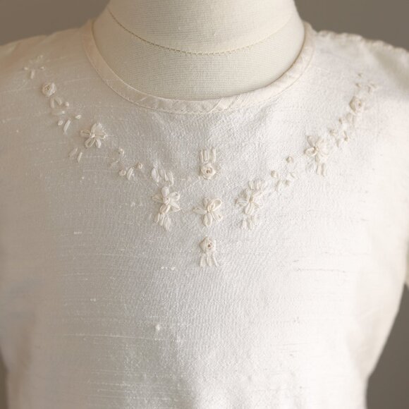 Strasburg Dress Ivory Silk ELEGANT Special Occasion Flower Girl Size 8 RARE FIND - Picture 2 of 10